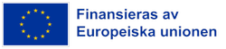 EUs logotype och texten "Finansieras av Europeiska unionen". 