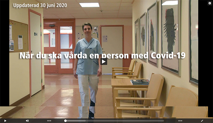 Stillbild ur film: När du ska vårda en person med covid-19