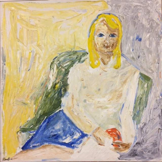 Konstnären Svea Janssons verk Flicka med sol i håret.