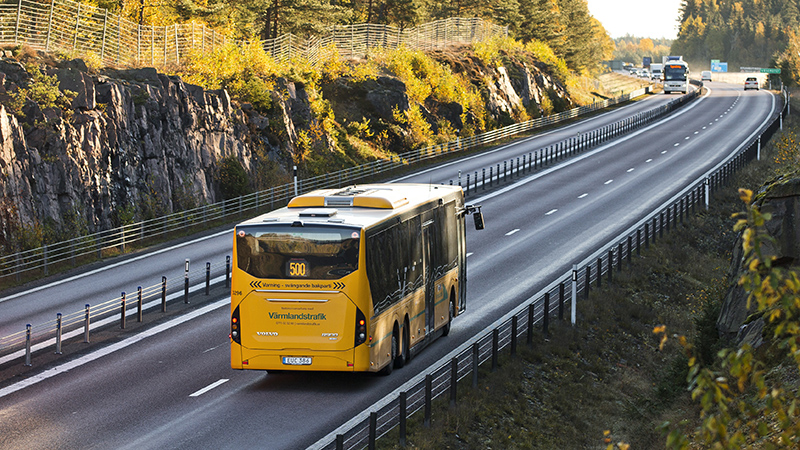 Buss på väg.