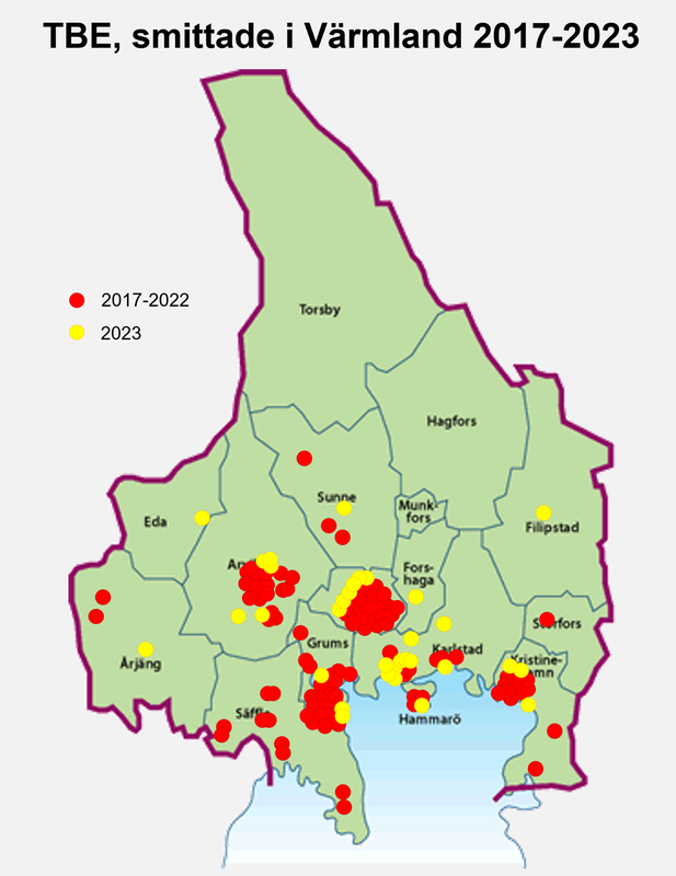 TBE, smittade i Värmland, 2007-2022